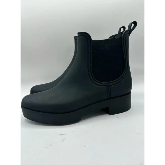 Jeffrey Campbell Rainz Boot in Black chunky lug platform sole Chealse boot sz 10 - Picture 7 of 9